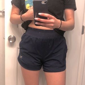 Small Navy Under Armour athletic shorts